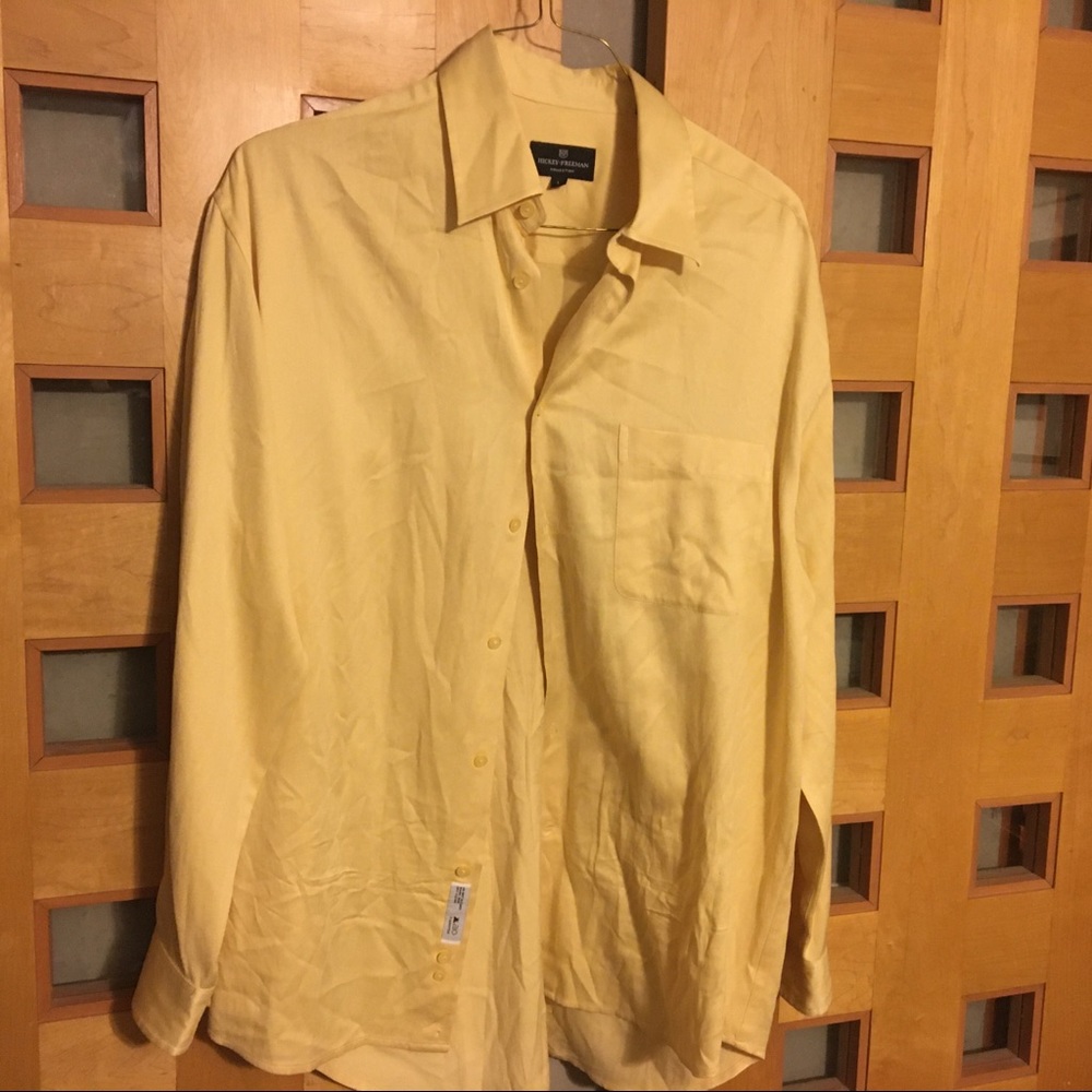 Hickey Freeman Silk Blend Shirt, L